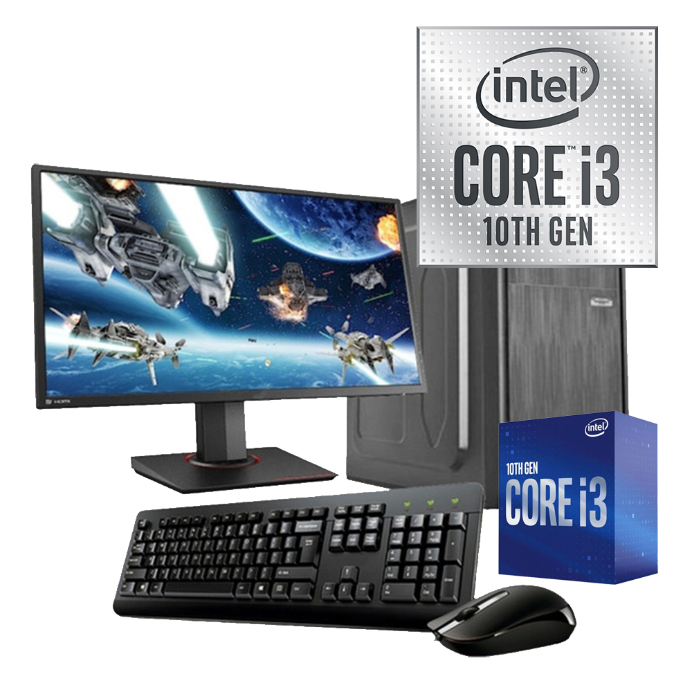 CPU Intel i3-10100F + Monitor 21.5
